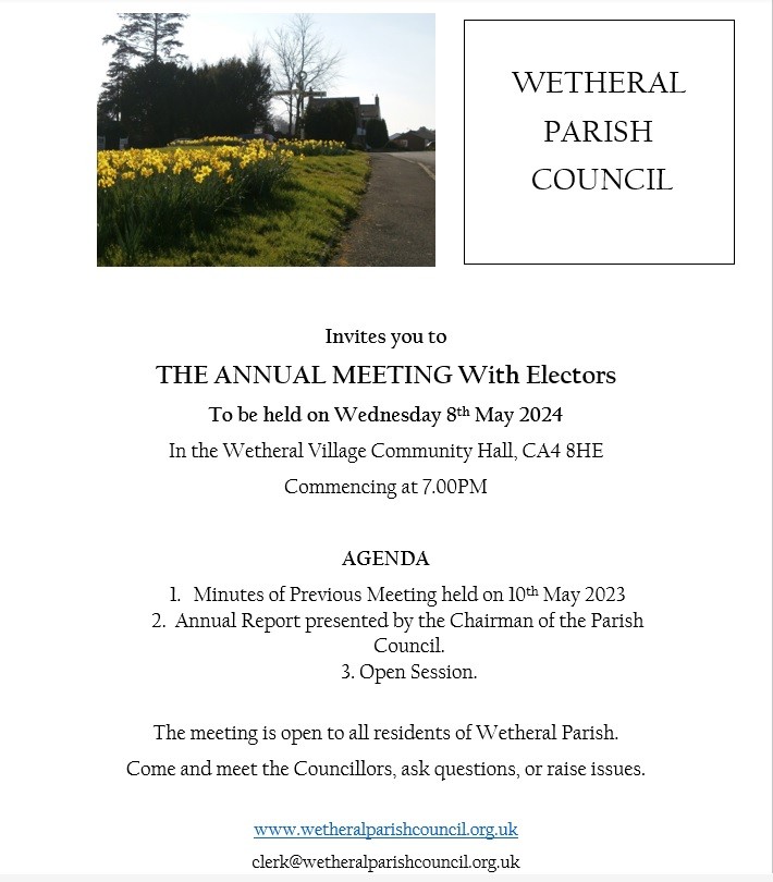 Annual Meeting With Electors - 8th May 2024